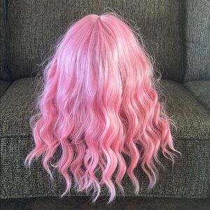 Pink Wavy Hair Wig
